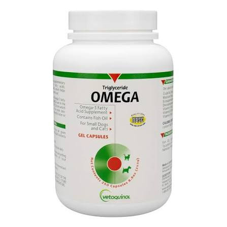 کپسول امگا ۳ تریگلیسرید Vetoquinol Triglyceride OMEGA (مکمل اسیدهای چرب) مخصوص سگ و گربه