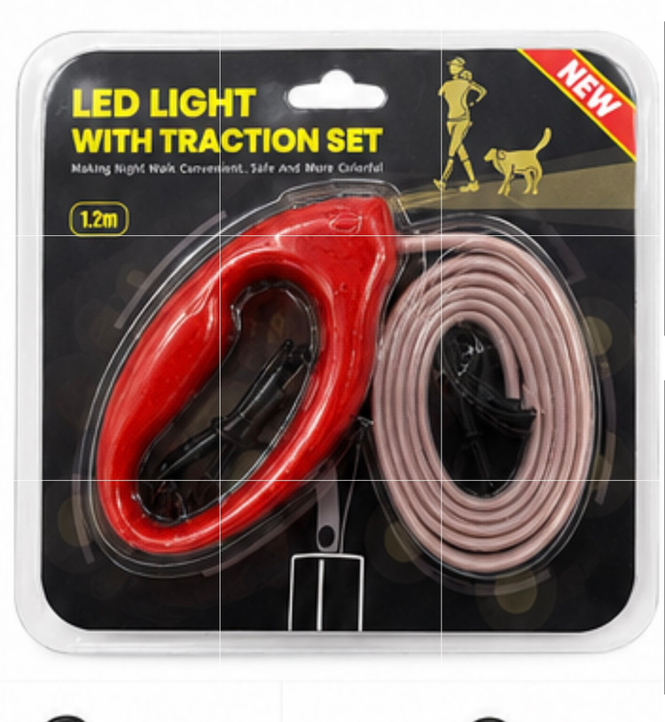 لیدر (بند قلاده) هوشمند مدل LED Light Traction طول ۱.۲ متر – دسته ارگونومیک
