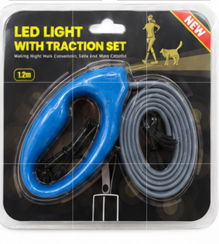لیدر (بند قلاده) هوشمند مدل LED Light Traction طول ۱.۲ متر – دسته ارگونومیک